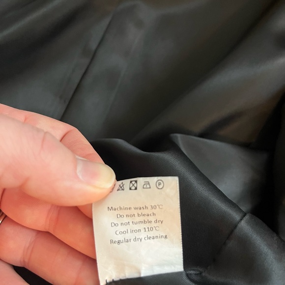 Allegra K Women's Notched Lapel Double Breasted Pea Coat - Picture 5 of 6